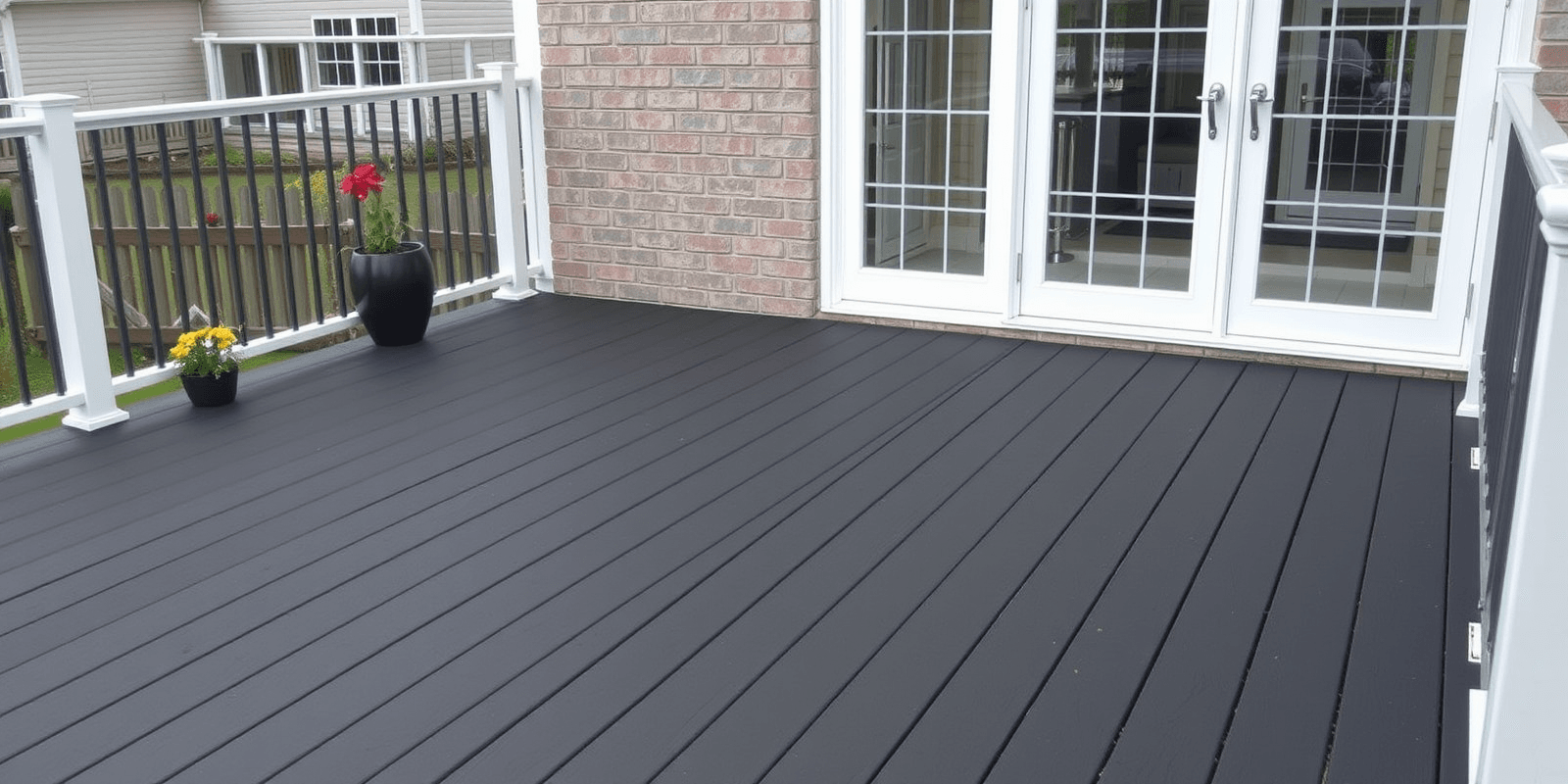 black composite decking