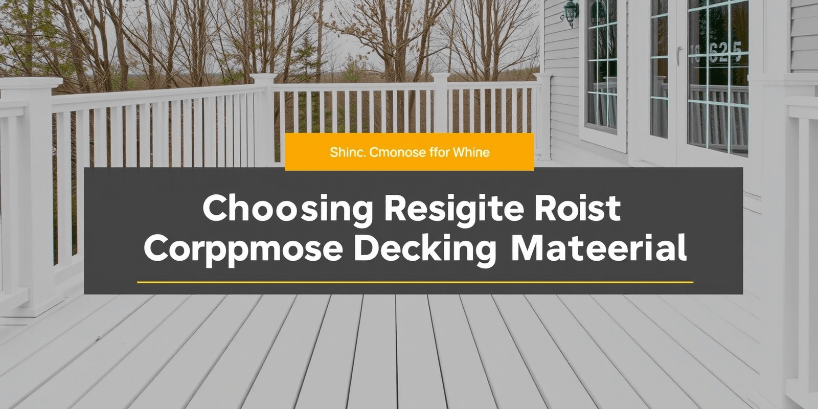 Choosing the Right White Composite Decking Material: A Comprehensive Guide