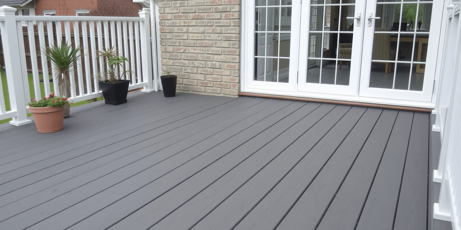 grey composite decking