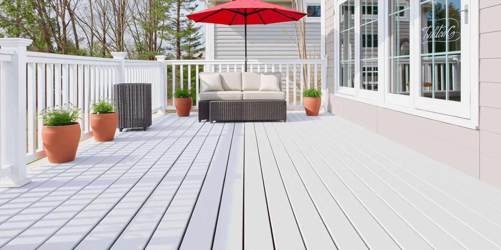 Transform Your Outdoor Space with TruOrganics' White Composite Decking