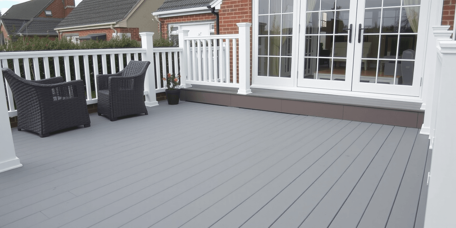 white composite decking uk
