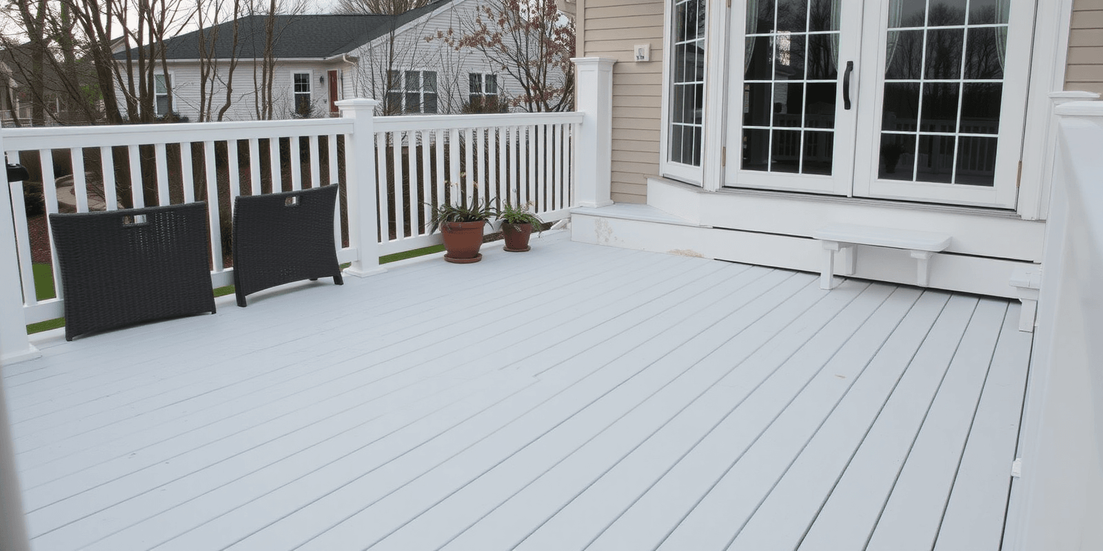 white decking composite