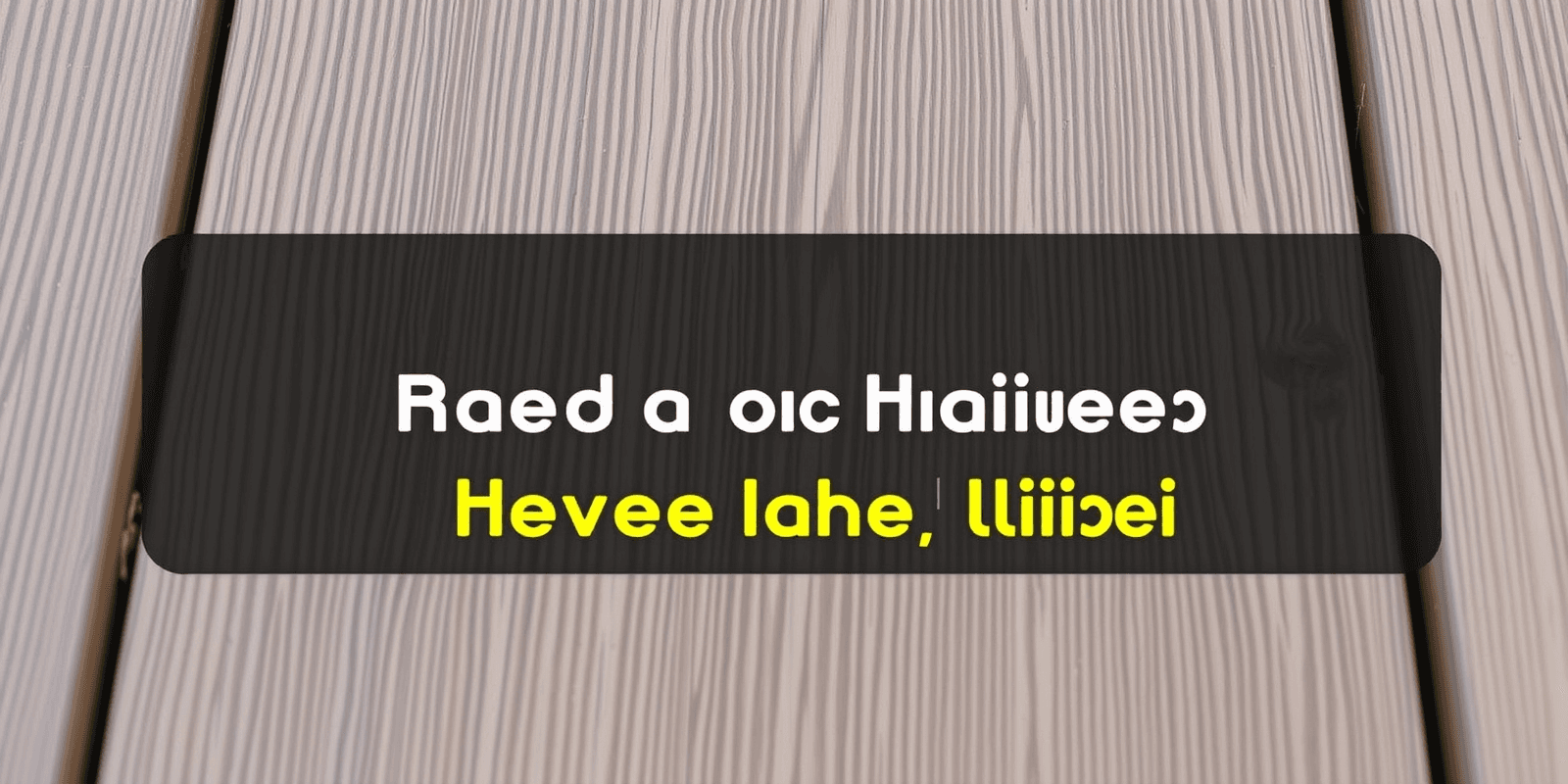 why do composite decking have holes in middle