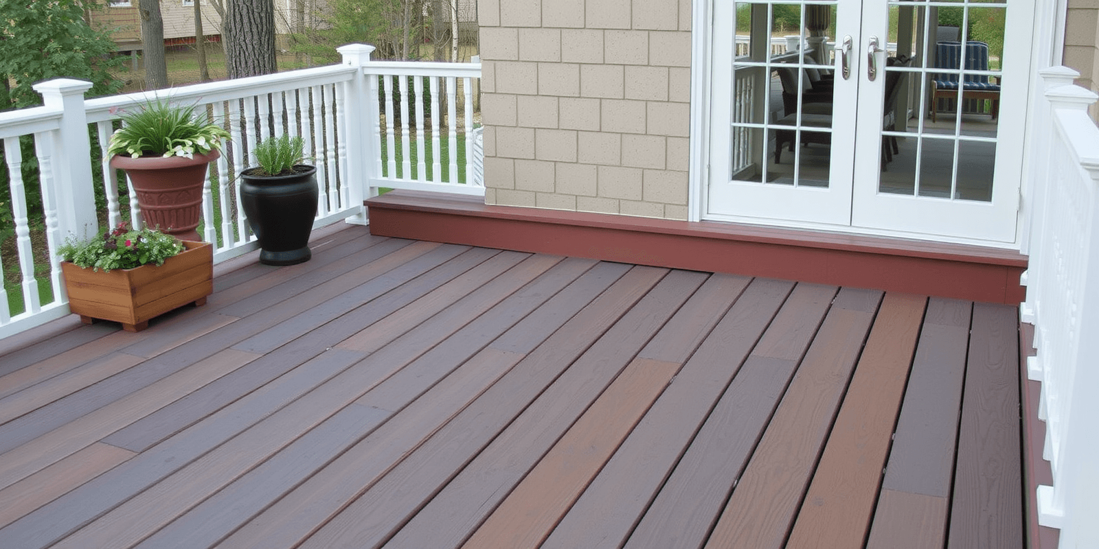 will it look weird to mix wood and composite decking