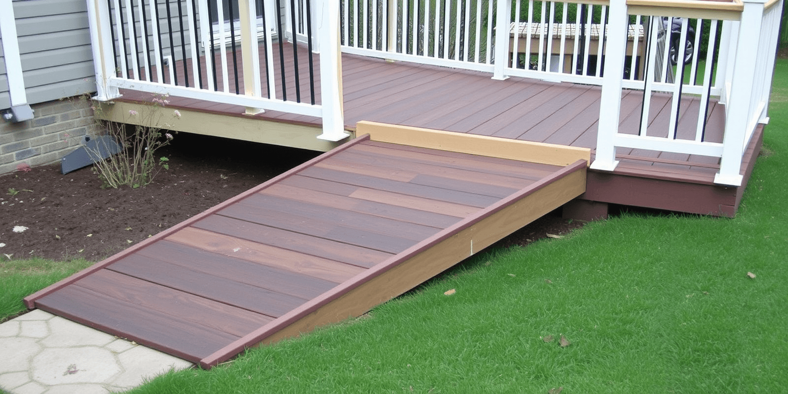 wood composite decking ramp