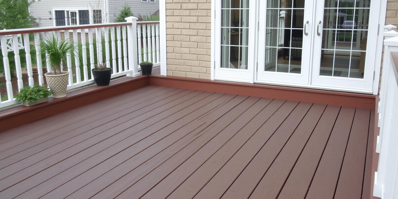wooden or composite decking