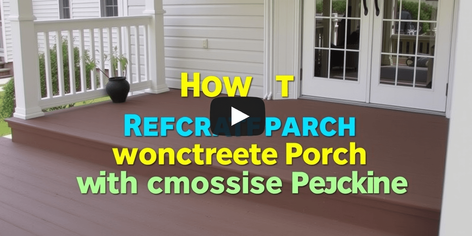 youtube how to reface concrete porch with composite decking