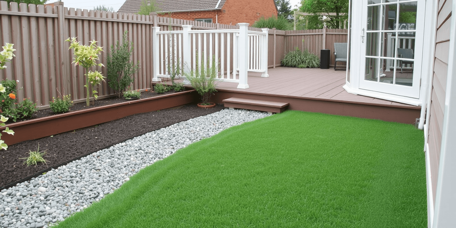 Combining TREX Composite Decking and Gravel Paths: A Sustainable Outdoor Design