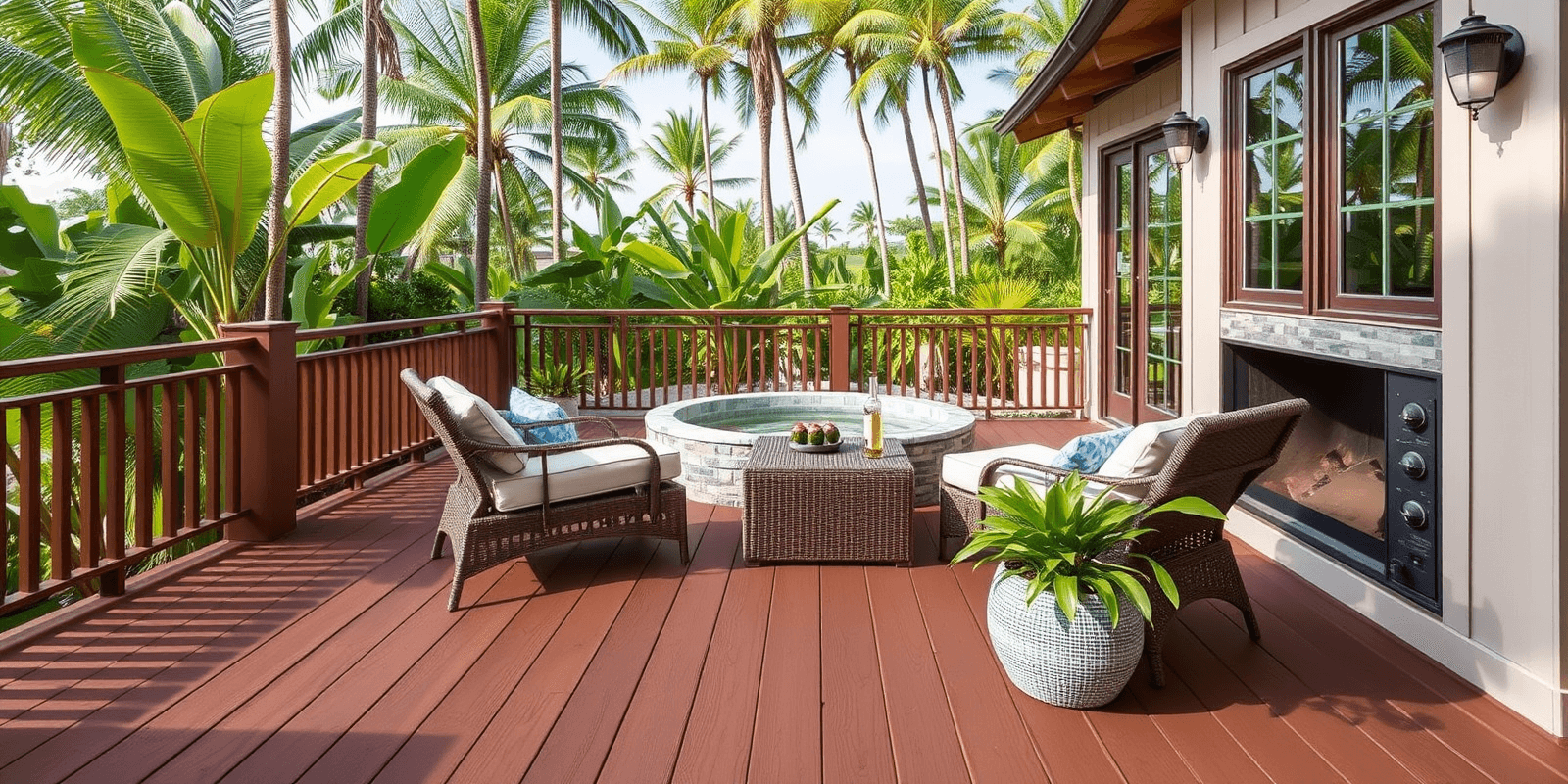 Creating a Luxurious Tropical Retreat with Composite Brown Decking