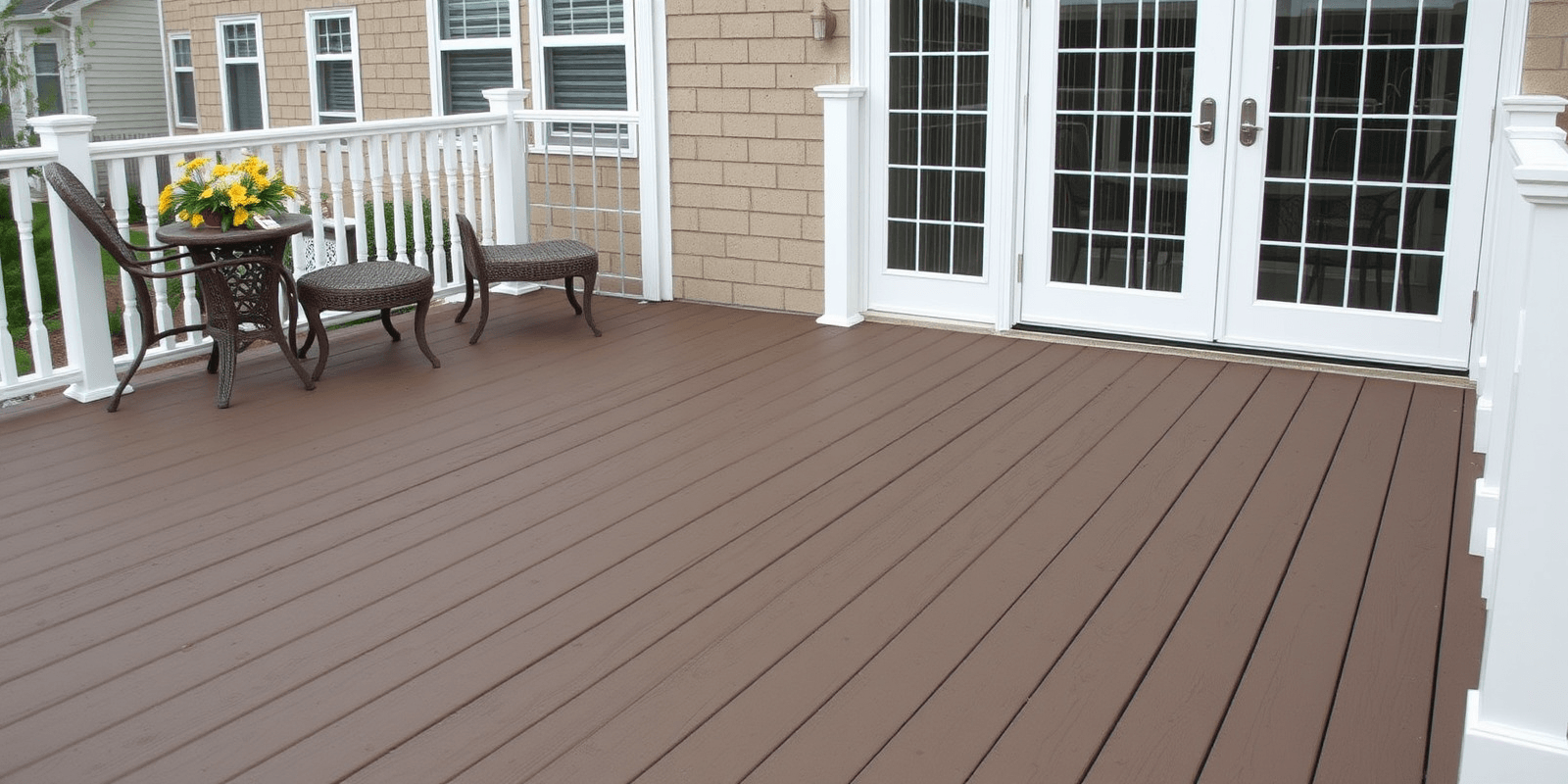 trex composite decking brown