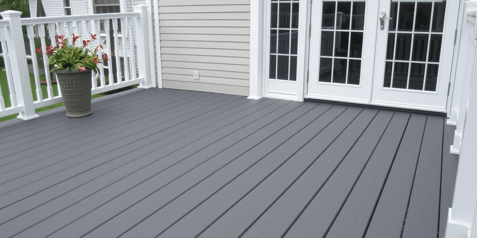 trex composite decking gray paint