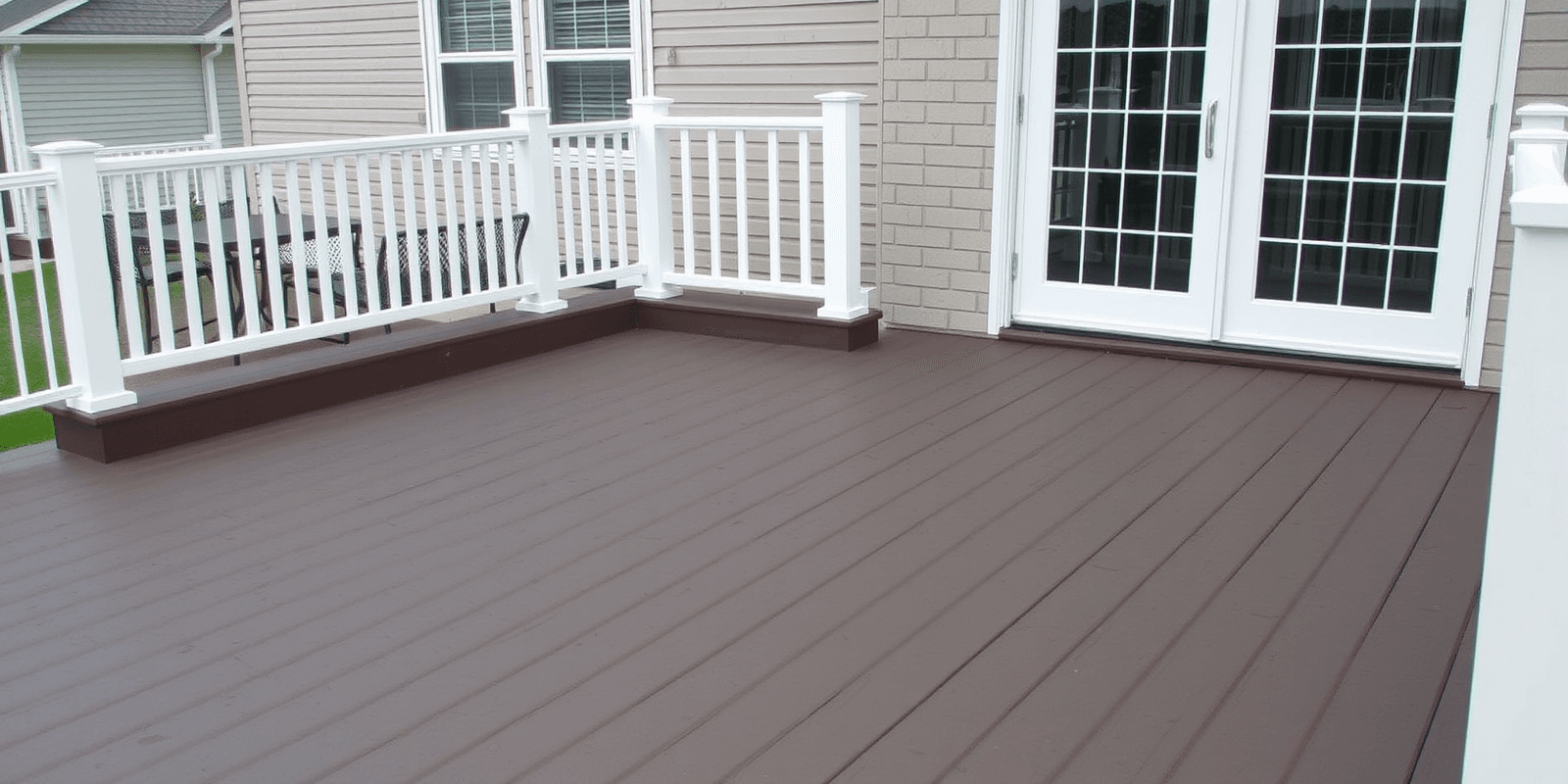 trex composite decking over concrete