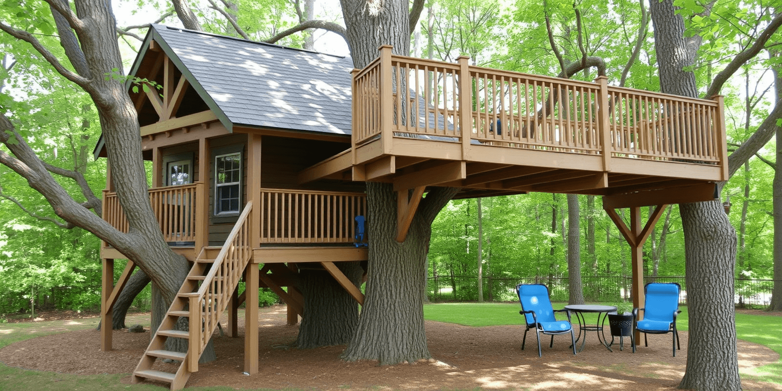 TREX Composite Decking Treehouse: A Sustainable Adventure Play Area