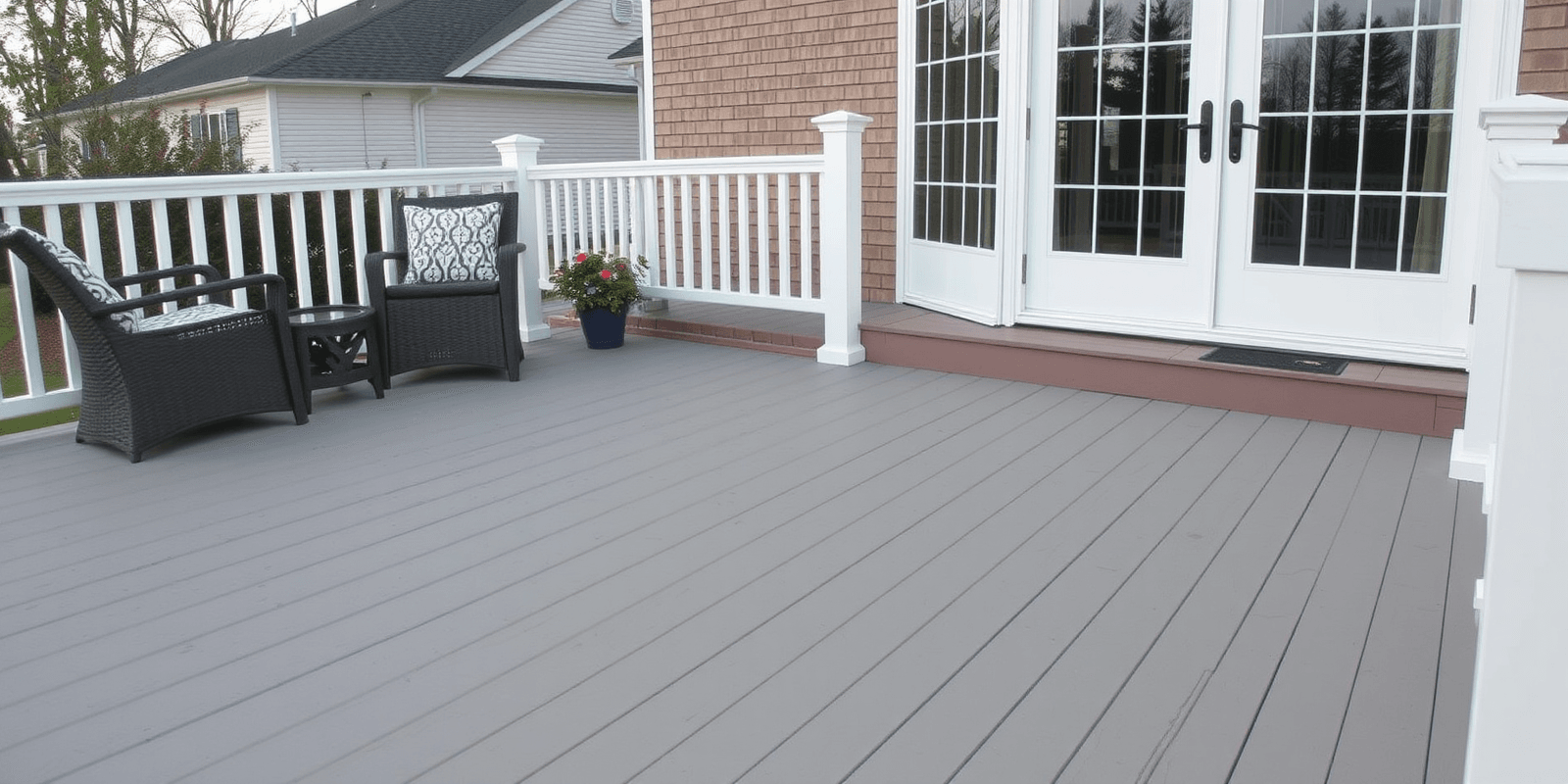 trex composite decking white