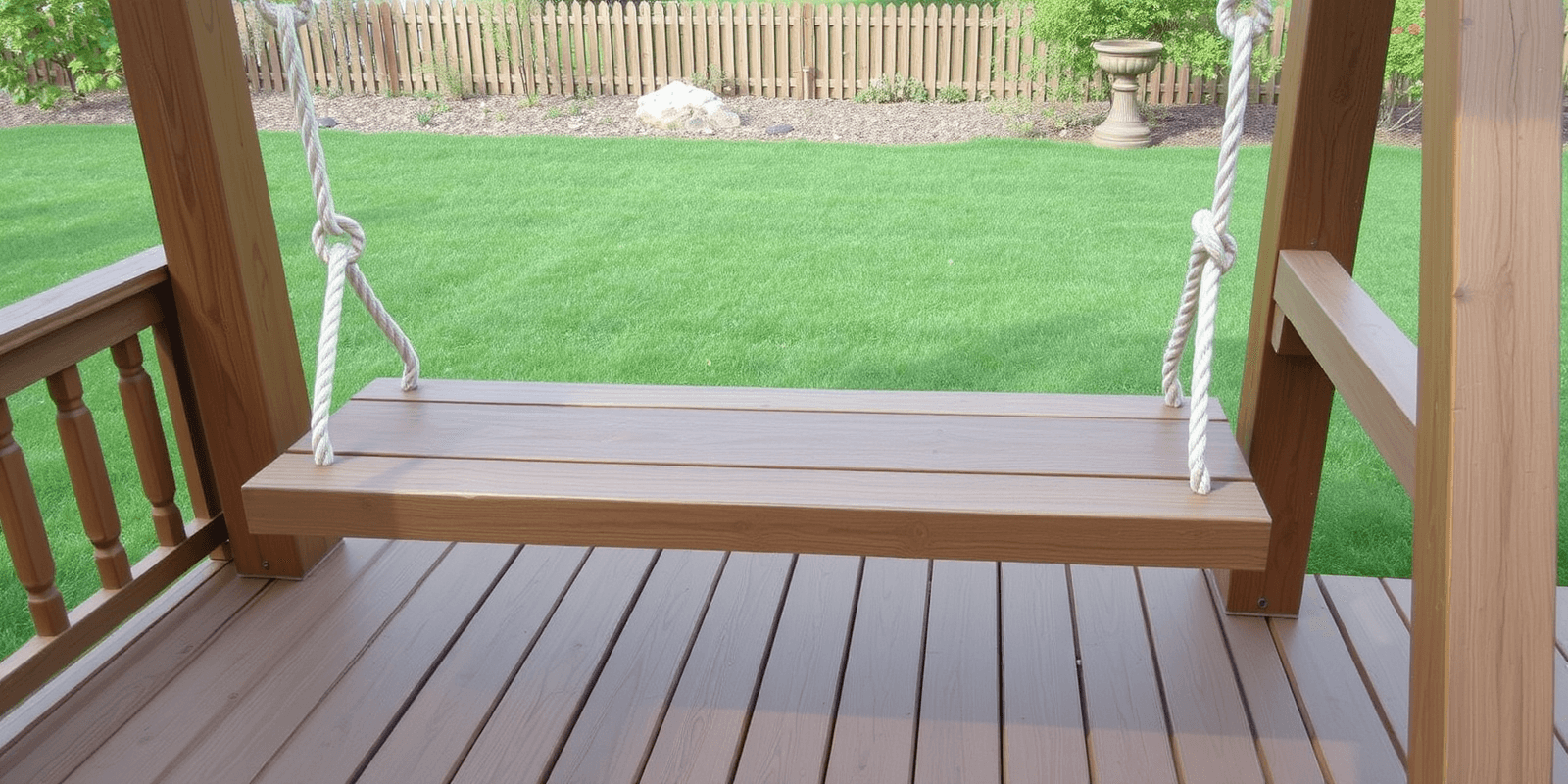 trex decking rope swing - composite deck board sample