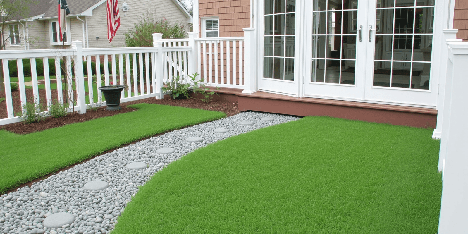 trex gravel path composite decking