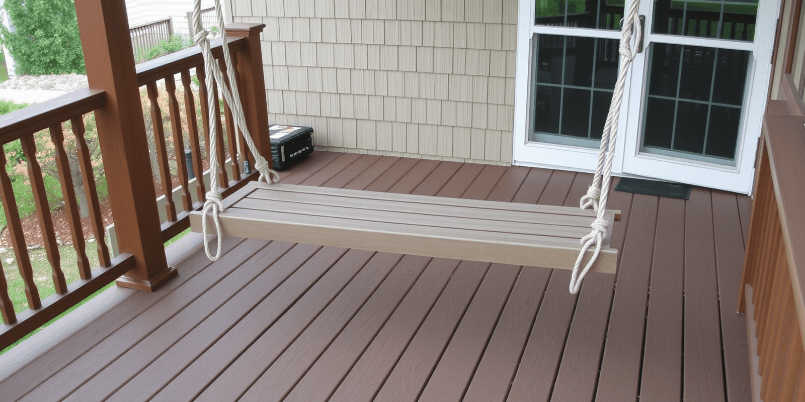trex rope swing composite decking