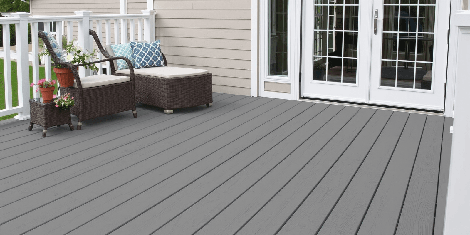 trex select pebble grey ultra-low maintenance composite decking