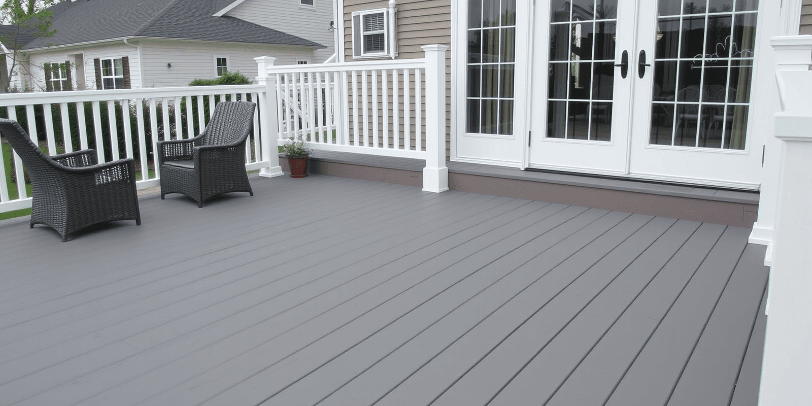 truitt and white composite decking
