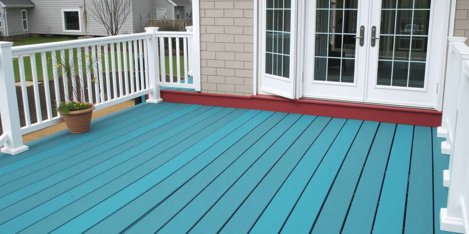 turquoise composite decking