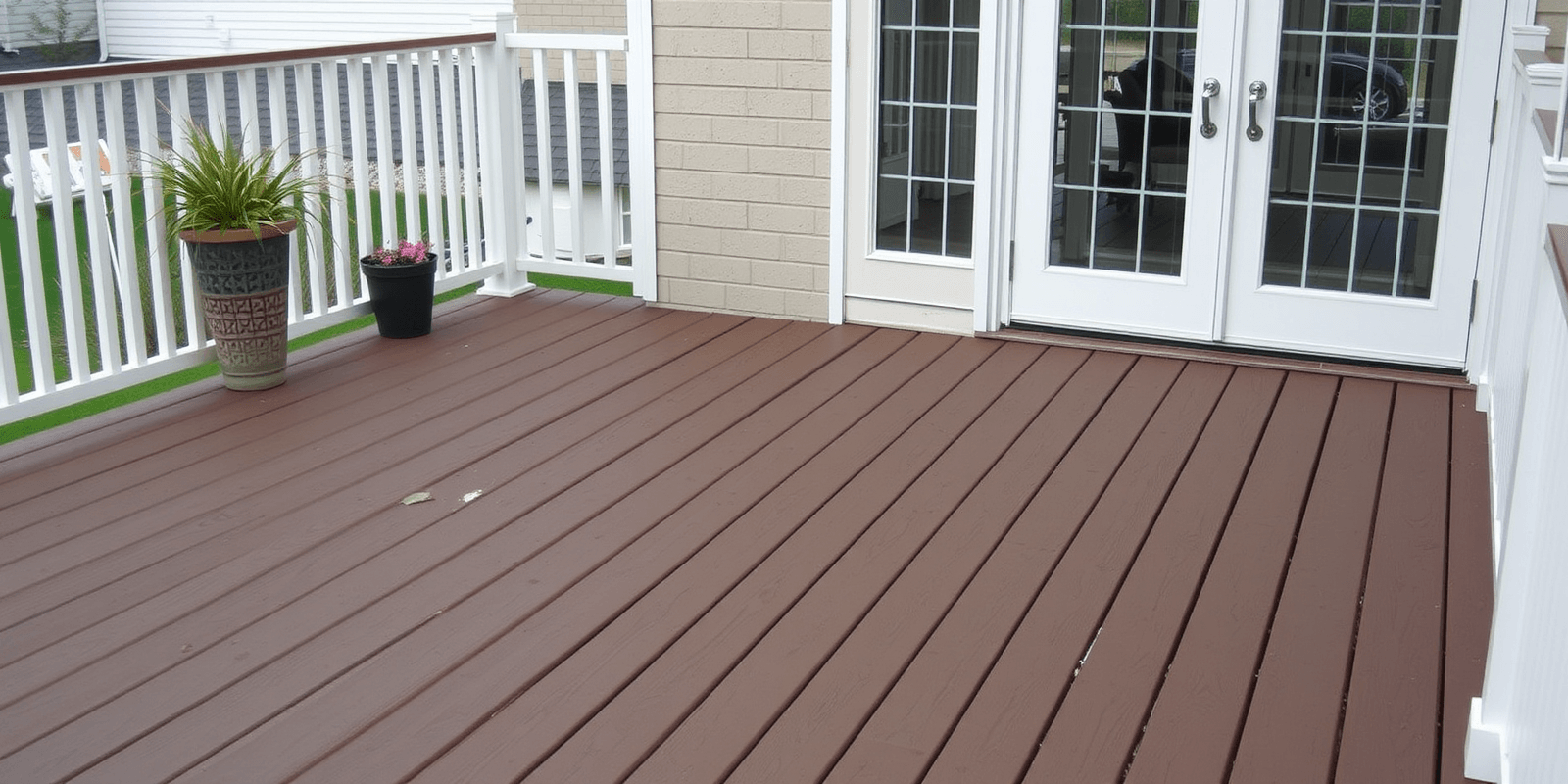 typical size of composite wood decking