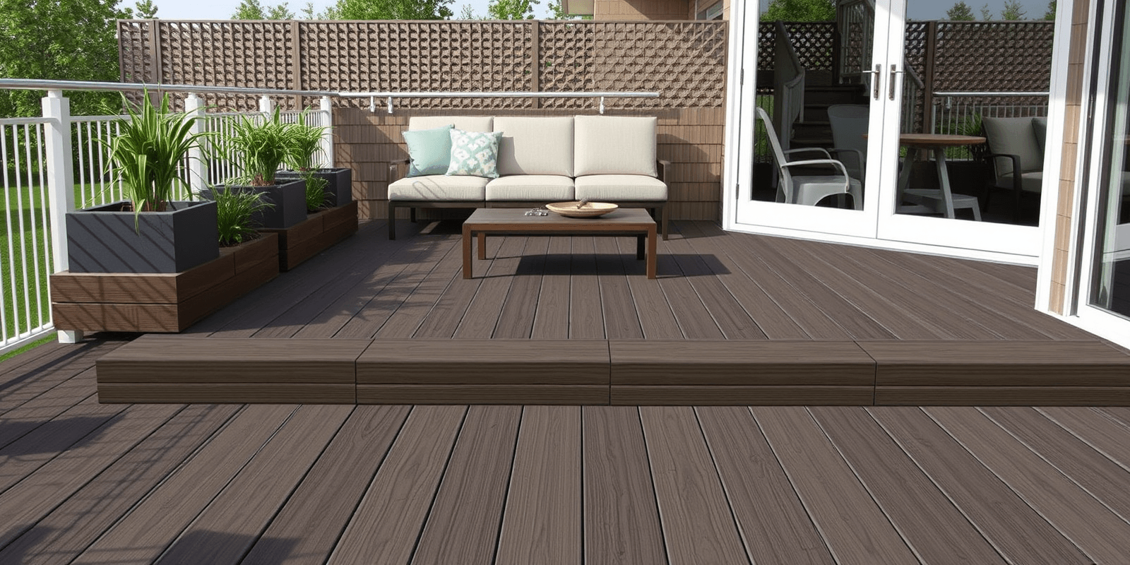udecx modular composite outdoor flooring and decking system