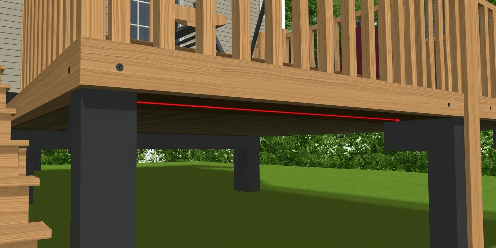ultradeck composite decking joist width