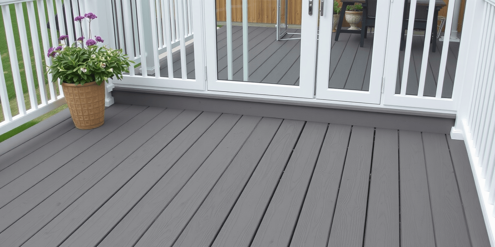 ultrashield grey composite decking boards
