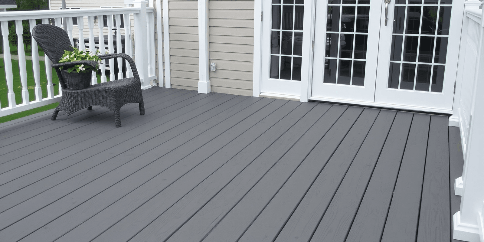 ultrashield grey composite decking