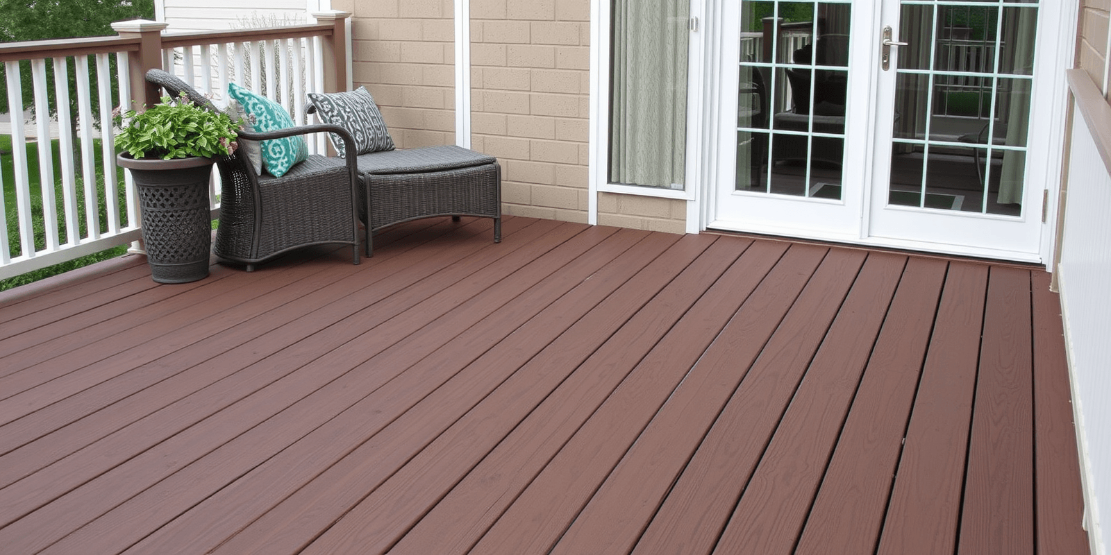ultrashield walnut composite decking