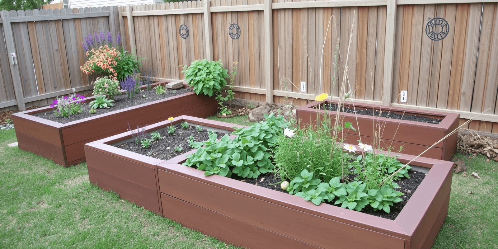 using composite decking for raised garden beds