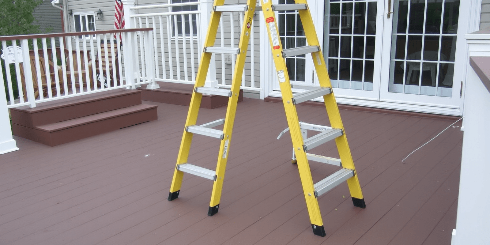 using ladders on composite decking