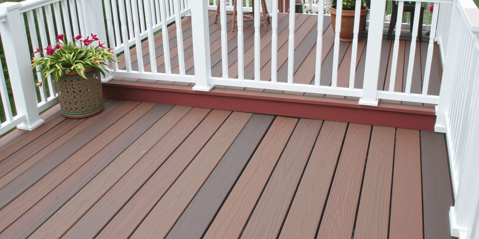 variegated composite decking