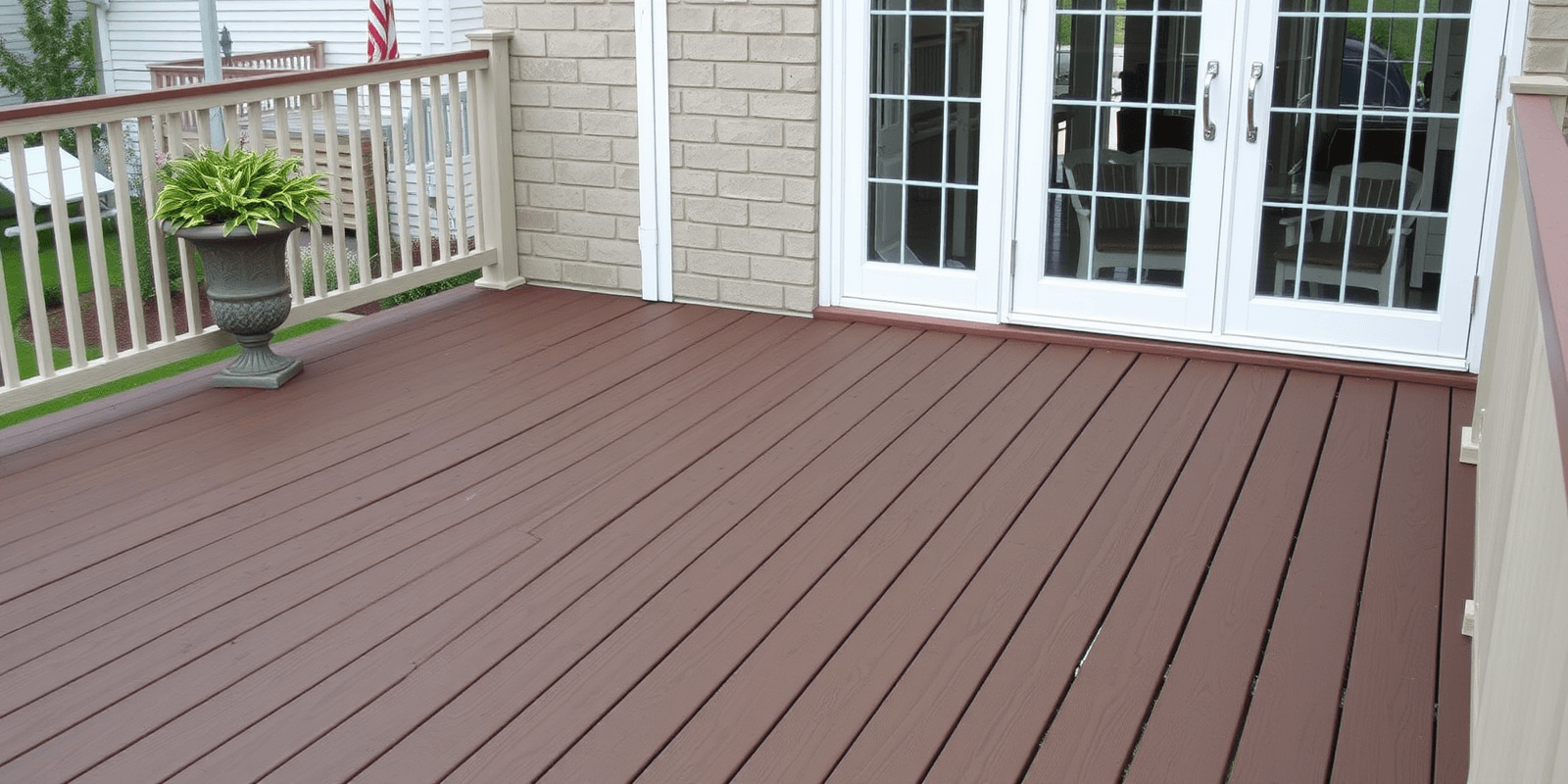 walnut brown composite decking