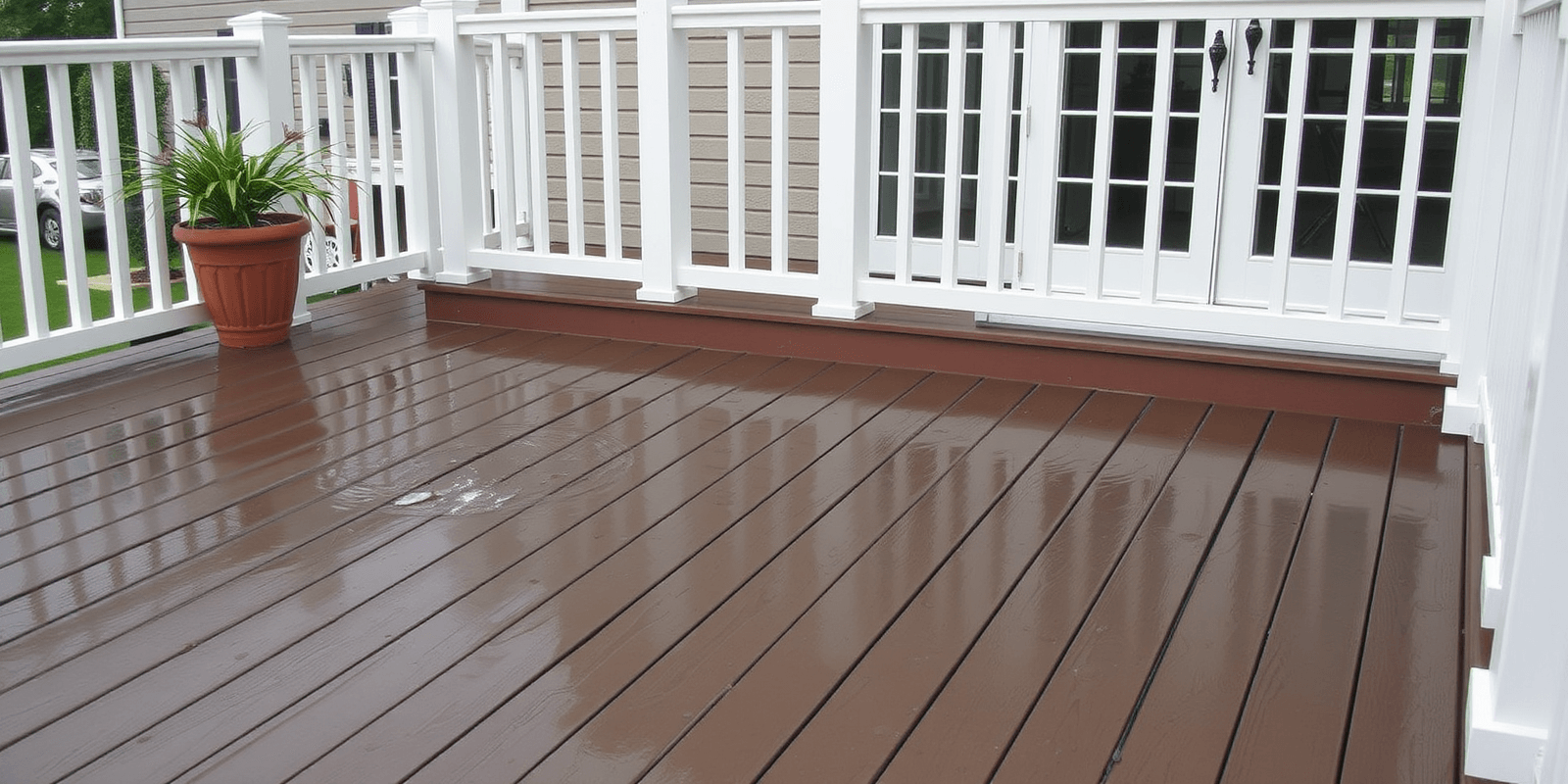 water shedding composite decking